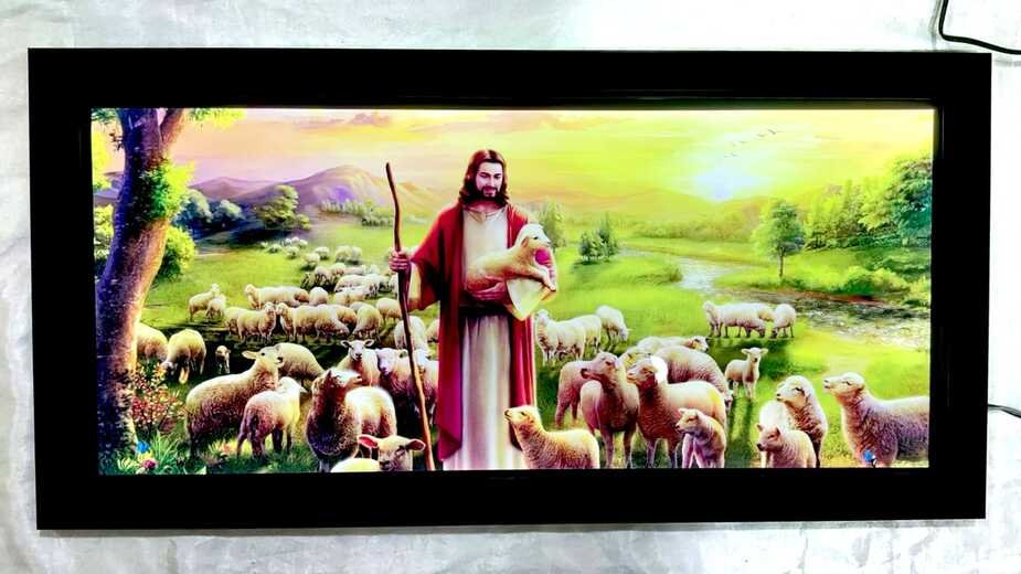 24*12 Inch Good Shepherd LED Photo Frame