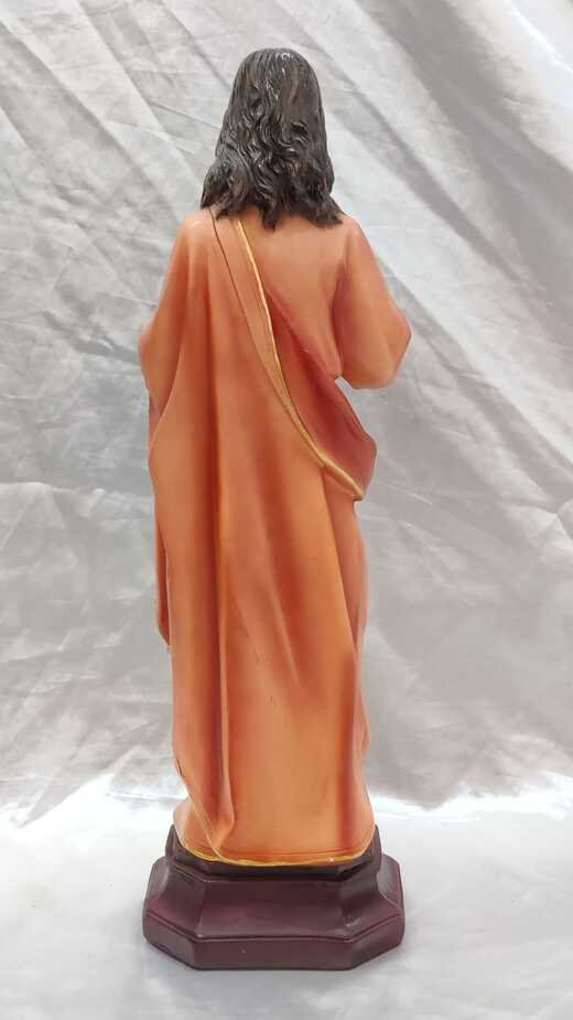 Poly Marble Sacred Heart of Jesus Statue - 18 Inch - Image 5