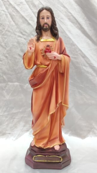Buy 18 Inch Poly Marble Sacred Heart Statue