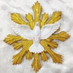 8 Inch diameter Poly Marble Holy Spirit Statue
