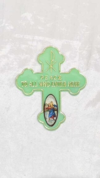 6*5 Inch Fluorescent Green Colored Door Sticker