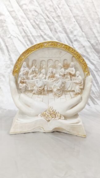 Poly Marble Last Supper Tabletop Sculpture - 11 Inch