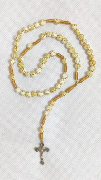8 MM Flower Beads Thread Rosary