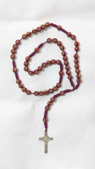 8 MM golden Cross in Brown Cross Beads Rosary