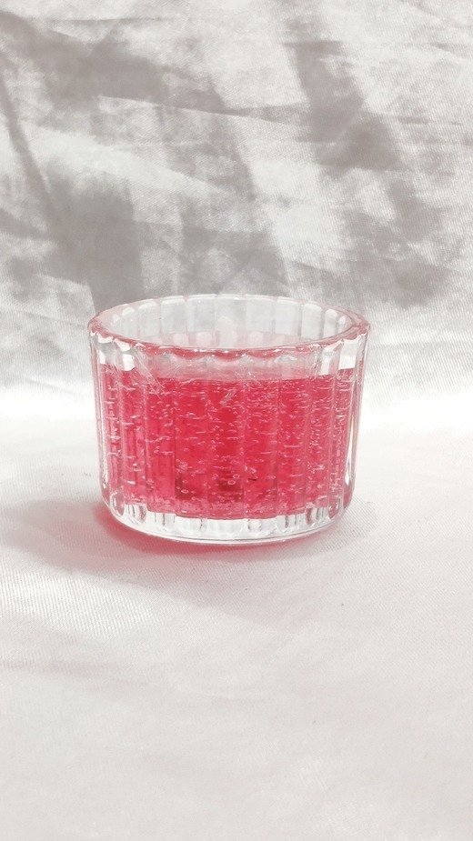 Light Pink Colored Gel Candle